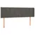 Produktbild 3 för Sänggavel LED mörkgrå 147x16x78/88 cm sammet