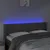 Produktbild 4 för Sänggavel LED mörkgrå 147x16x78/88 cm sammet