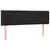 Produktbild 3 för Sänggavel LED svart 147x16x78/88 cm sammet
