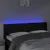 Produktbild 4 för Sänggavel LED svart 147x16x78/88 cm sammet