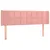 Produktbild 3 för Sänggavel LED rosa 147x16x78/88 cm sammet