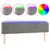 Produktbild 2 för Sänggavel LED ljusgrå 163x16x78/88 cm sammet