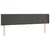 Produktbild 3 för Sänggavel LED mörkgrå 163x16x78/88 cm sammet