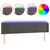 Produktbild 2 för Huvudgavel LED mörkgrå 183x16x78/88 cm sammet