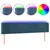 Produktbild 2 för Sänggavel LED mörkblå 183x16x78/88 cm sammet