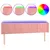 Produktbild 2 för Sänggavel LED rosa 183x16x78/88 cm sammet