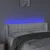 Produktbild 4 för Sänggavel LED vit 147x16x78/88 cm konstläder