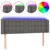 Produktbild 2 för Sänggavel LED grå 147x16x78/88 cm konstläder