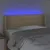 Produktbild 4 för Sänggavel LED gräddvit 93x16x78/88 cm tyg