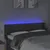Produktbild 4 för Sänggavel LED mörkgrå 147x16x78/88 cm tyg