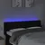 Produktbild 4 för Sänggavel LED svart 147x16x78/88 cm tyg