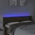 Produktbild 4 för Sänggavel LED mörkbrun 147x16x78/88 cm tyg