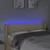Produktbild 4 för Sänggavel LED gräddvit 147x16x78/88 cm tyg