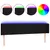 Produktbild 2 för Sänggavel LED svart 183x16x78/88 cm tyg