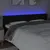 Produktbild 4 för Sänggavel LED svart 183x16x78/88 cm tyg