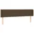 Produktbild 3 för Sänggavel LED mörkbrun 183x16x78/88 cm tyg