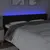 Produktbild 4 för Sänggavel LED svart 203x16x78/88 cm tyg
