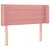 Produktbild 3 för Sänggavel LED rosa 83x16x78/88 cm sammet