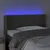 Produktbild 4 för Sänggavel LED mörkgrå 93x16x78/88 cm sammet