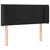 Produktbild 3 för Sänggavel LED svart 93x16x78/88 cm sammet