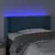 Produktbild 4 för Sänggavel LED Mörkblå 93x16x78/88 cm sammet