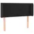Produktbild 3 för Sänggavel LED svart 103x16x78/88 cm sammet