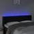 Produktbild 4 för Sänggavel LED svart 147x16x78/88 cm sammet