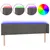 Produktbild 2 för Sänggavel LED mörkgrå 163x16x78/88 cm sammet
