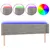Produktbild 2 för Sänggavel LED ljusgrå 183x16x78/88 cm sammet