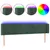 Produktbild 2 för Sänggavel LED mörkgrön 183x16x78/88 cm sammet