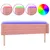 Produktbild 2 för Sänggavel LED rosa 183x16x78/88 cm sammet