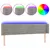 Produktbild 2 för Sänggavel LED ljusgrå 203x16x78/88 cm sammet