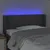 Produktbild 4 för Sänggavel LED mörkgrå 83x16x78/88 cm tyg