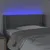 Produktbild 4 för Sänggavel LED ljusgrå 93x16x78/88 cm tyg