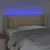 Produktbild 4 för Sänggavel LED gräddvit 93x16x78/88 cm tyg