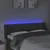 Produktbild 4 för Sänggavel LED mörkgrå 147x16x78/88 cm tyg