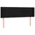Produktbild 3 för Sänggavel LED svart 147x16x78/88 cm tyg