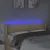Produktbild 4 för Sänggavel LED gräddvit 147x16x78/88 cm tyg