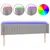 Produktbild 2 för Sänggavel LED ljusgrå 163x16x78/88 cm tyg