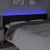 Produktbild 4 för Sänggavel LED svart 163x16x78/88 cm tyg