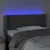 Produktbild 4 för Sänggavel LED mörkgrå 83x16x78/88 cm sammet