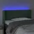 Produktbild 4 för Sänggavel LED mörkgrön 83x16x78/88 cm sammet