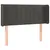 Produktbild 3 för Sänggavel LED mörkgrå 93x16x78/88 cm sammet