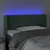 Produktbild 4 för Sänggavel LED mörkgrön 93x16x78/88 cm sammet