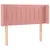 Produktbild 3 för Sänggavel LED rosa 93x16x78/88 cm sammet