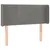 Produktbild 3 för Huvudgavel LED ljusgrå 103x16x78/88 cm sammet