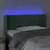 Produktbild 4 för Sänggavel LED mörkgrön 103x16x78/88 cm sammet