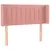 Produktbild 3 för Sänggavel LED rosa 103x16x78/88 cm sammet