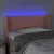 Produktbild 4 för Sänggavel LED rosa 103x16x78/88 cm sammet