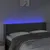 Produktbild 4 för Sänggavel LED mörkgrå 147x16x78/88 cm sammet